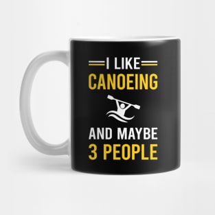 3 People Canoeing Canoe Mug